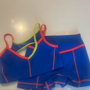 Jo and Jax Beat Top and Beat Shorts- Cobalt. (WORN 1x)